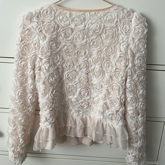 Women jacket with roses size XL (fits S-M) - Picture 6 of 8